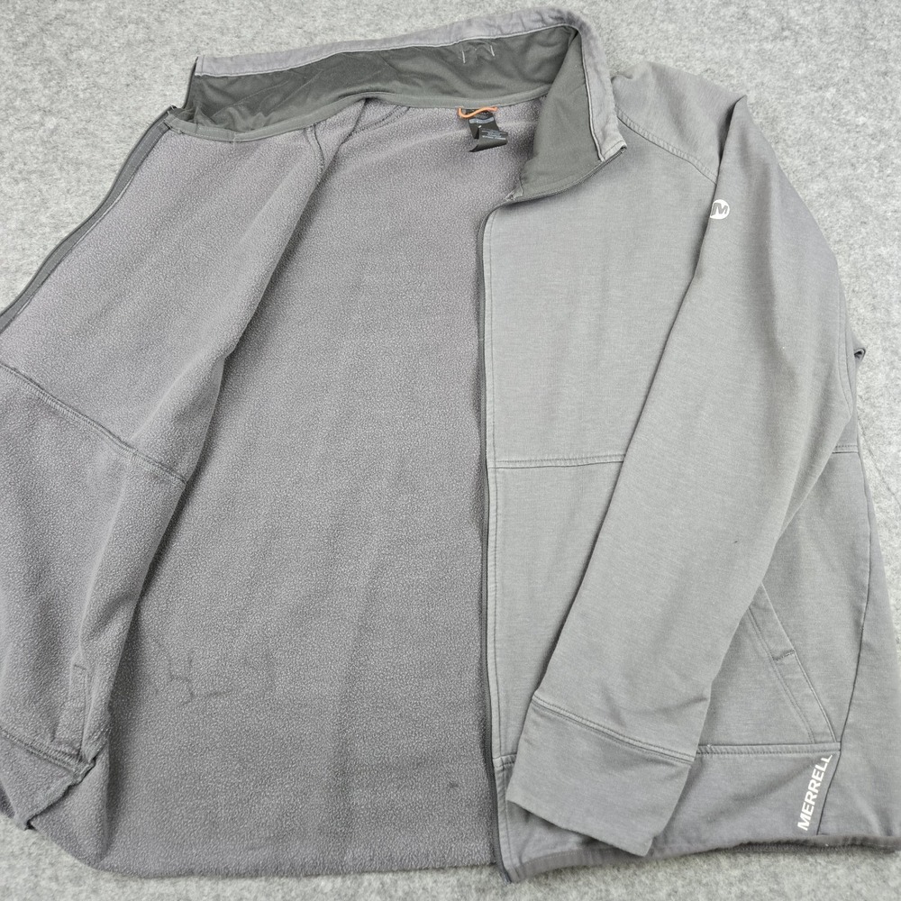 Merrell Full Zip Fleece Lined Jacket Men's XL Gray Outdoors Trail Hiking Camping